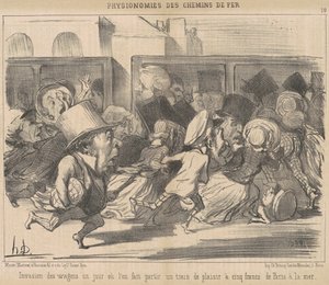 私たちが出発するある日、ワゴンの侵略 作： Honoré Daumier
