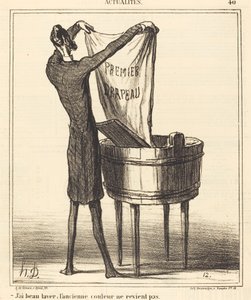 洗ってもいい、古い色... 作： Honoré Daumier