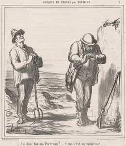 だから私はヤマウズラを殺した ！ 作： Honoré Daumier