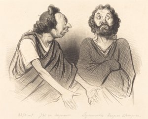 私は主を見ました...あなたの不幸な息子... 作： Honoré Daumier