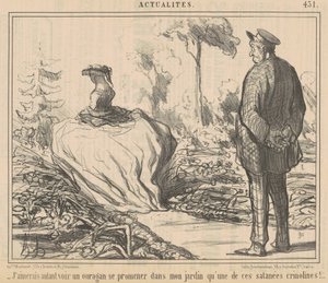 ハリケーンが見たい… 作： Honoré Daumier