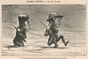 私は見つけ始めています...雪の天気で！ ... 作： Honoré Daumier