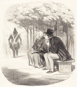 女性が...味...を持っていても驚かない... 作： Honoré Daumier