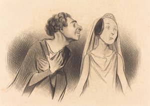 私はこれまで以上に愛を残しています... 作： Honoré Daumier