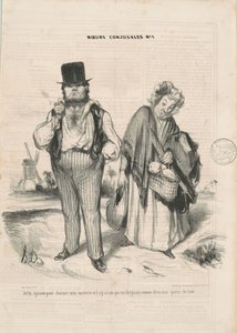 あなたと結婚したのは、私の存在を魅力的にするためだった... 作： Honoré Daumier