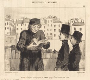 若い大学生...ラテン語の辞書を洗い流す 作： Honoré Daumier