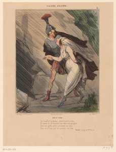 アイネイアスとディドの似顔絵 Enée et Didon (オブジェクトのタイトル) 古代人物戯画（連載タイトル） Histoire ancienne (オブジェクトのシリーズ タイトル) 作： Honoré Daumier