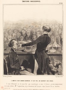 偉大な化学者の友情... 作： Honoré Daumier
