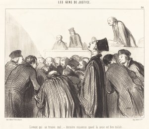 病気の弁護士 作： Honoré Daumier