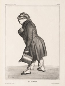 ラカリカチュア、Pl。 314、コントデ。電車、1833年。 作： Honoré Daumier