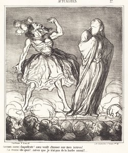 あごひげを生やした女性 作： Honoré Daumier