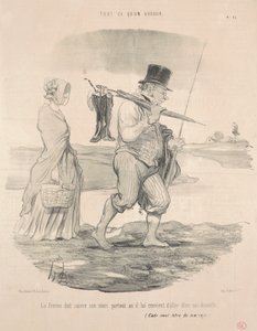 妻は夫に従わなければならない… 作： Honoré Daumier