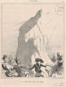 雪の巨像の融解 作： Honoré Daumier