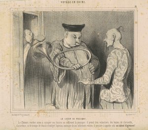 音楽のレッスン 作： Honoré Daumier