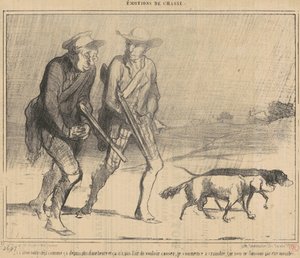こんな雨がずっと降っています… 作： Honoré Daumier