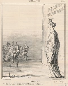 学年の始まり 作： Honoré Daumier