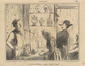 問題のある食料品店のメデューサの頭 作： Honoré Daumier