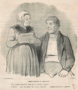 結婚記念日 作： Honoré Daumier
