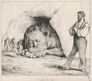 ライオンの巣窟 作： Honoré Daumier