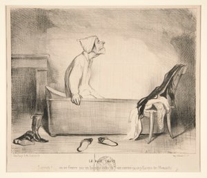 ホットバス。 くそっ！ 作： Honoré Daumier