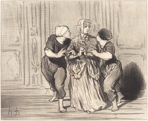 スイミングスクールのフェアセックス 作： Honoré Daumier
