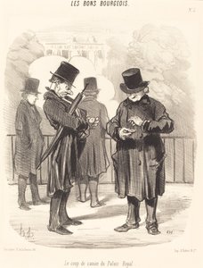 パレ・ロワイヤルの大砲ショット 作： Honoré Daumier