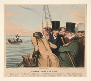 ラ・カリカチュア（ジャーナル）からのテレマコスの最後の章 作： Honoré Daumier