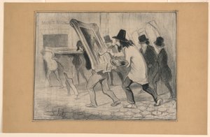 チャリヴァリからの絵画のレセプションの最終日 作： Honoré Daumier