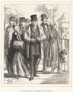 ジャルダン・デ・プラントの日曜日 作： Honoré Daumier