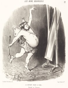 ボールに向けて出発 作： Honoré Daumier