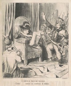 チュイルリーのパリの子供 作： Honoré Daumier