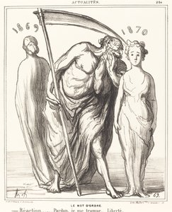 合言葉：反応…許し…自由 作： Honoré Daumier