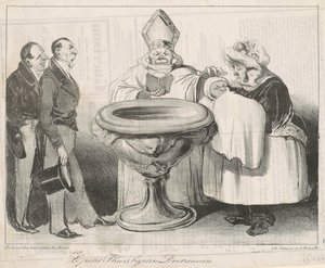 ル・プティ・ティエール、洗礼を受けた教義 作： Honoré Daumier