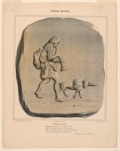 オデュッセウスの帰還、古代史のプレート 7 作： Honoré Daumier