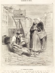 犬の毛刈り機 作： Honoré Daumier