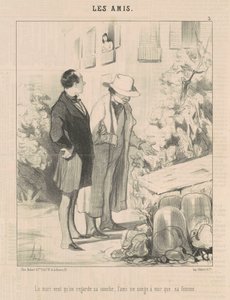 夫がオムツを見せてほしい… 作： Honoré Daumier