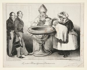 リトル・ティアーズ、バプテスマ？ ドクトリネール（ヤング・ティアーズ） 作： Honoré Daumier