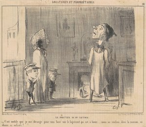 ミスター・ヴァルチャーのドアマン 作： Honoré Daumier