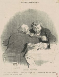 牡蠣の帰還 作： Honoré Daumier