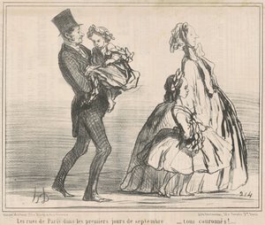 9月初旬のパリの街並み… 作： Honoré Daumier