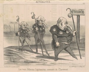 3人の合法主義者…クレアモントからの帰還 作： Honoré Daumier