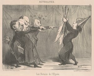 皇帝は安堵する... 作： Honoré Daumier