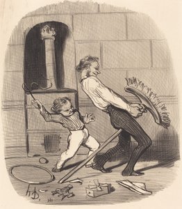 乗馬レッスン、高校 作： Honoré Daumier