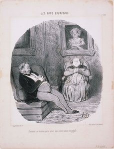 Les BonsBourgeois-どのように終わるか...夫婦の会話 作： Honoré Daumier