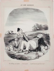 Les BonsBourgeois-彼を怖がらせないでくださいEudoxie 作： Honoré Daumier