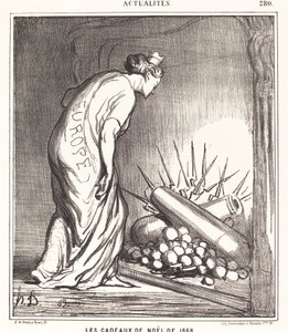 1868年のクリスマスプレゼント 作： Honoré Daumier