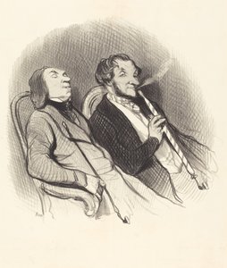 Hadchids の喫煙者 作： Honoré Daumier