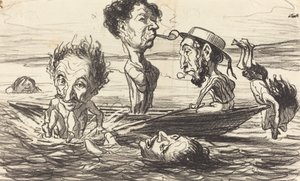 セーヌ川のトリトン 作： Honoré Daumier