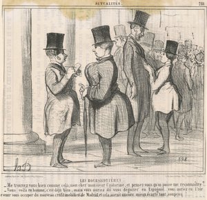 株式仲買人。 よく見つかりますか... 作： Honoré Daumier