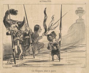 戦争に行くバーググレイブ 作： Honoré Daumier